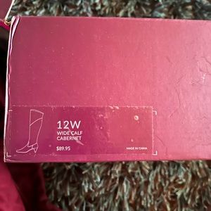 Suede wine boots. New from Lane Bryant.